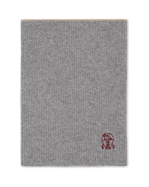 Brunello Cucinelli Gray Neck Warmer for men
