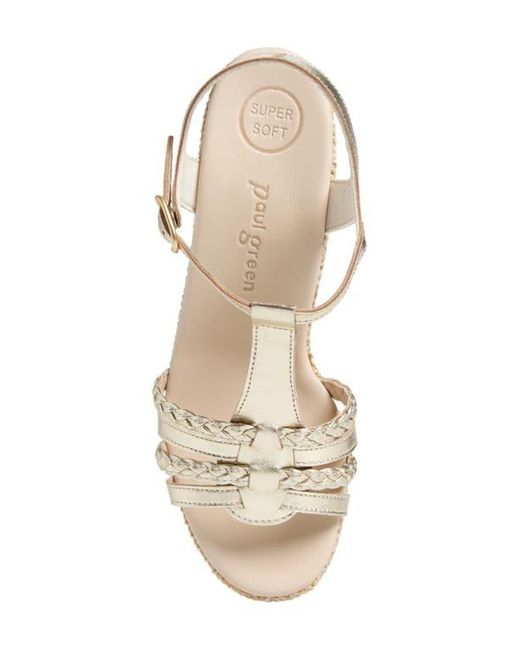 Paul Green Natural Ava Wedge Sandal
