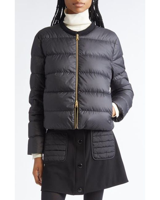 Moncler Black Mauvezin Mixed Media Down Puffer Jacket