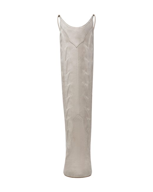 Marc Fisher White Rolly Knee High Boot