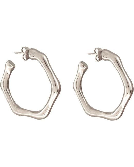 CXC Metallic Bambú Hoop Earrings