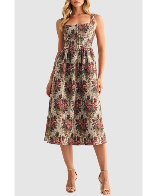 knee length dresses for ladies Yvette Corset Midi Dress