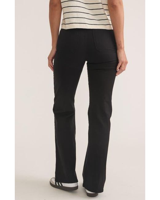 Marine Layer Black Bridget Twill Flare Pants