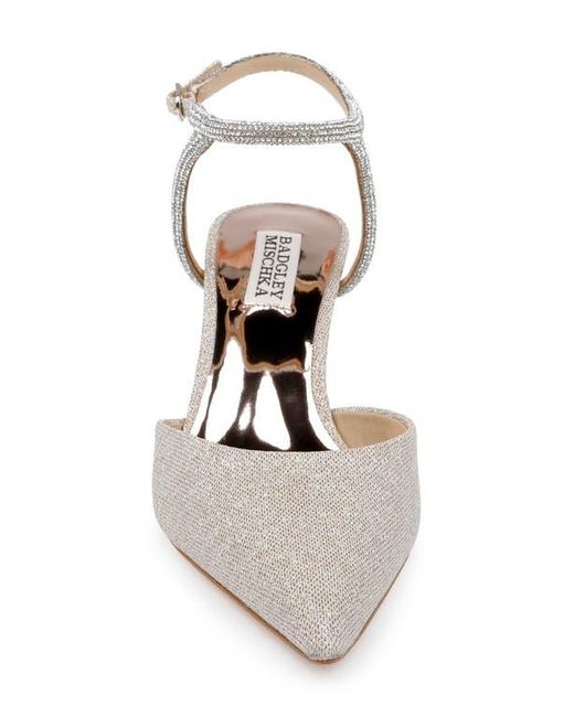 Badgley Mischka Metallic Autumn Pointed Toe Ankle Strap Pump