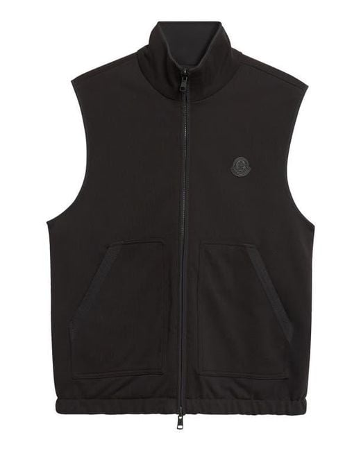 Moncler Black Reversible Zip Vest for men