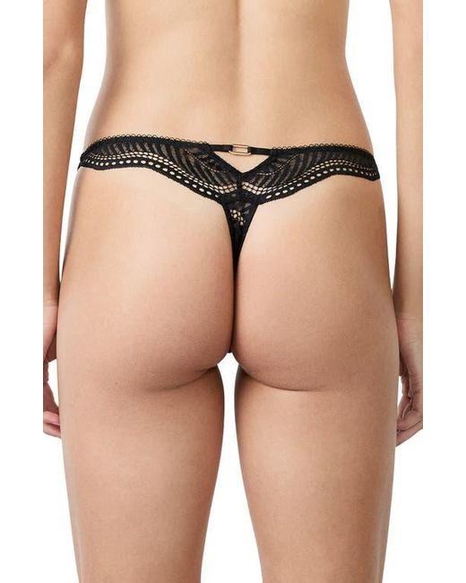Etam Black Audace Lace Thong