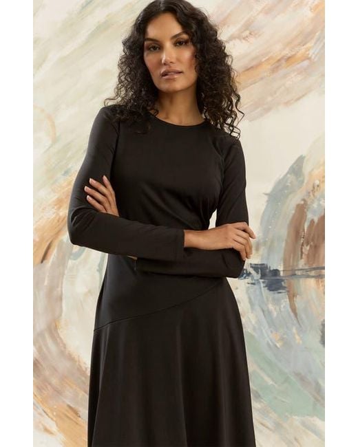 zara long asymmetric polyamide dress ASYMMETRICAL DRAPED GOWN – Maggy London main image 1