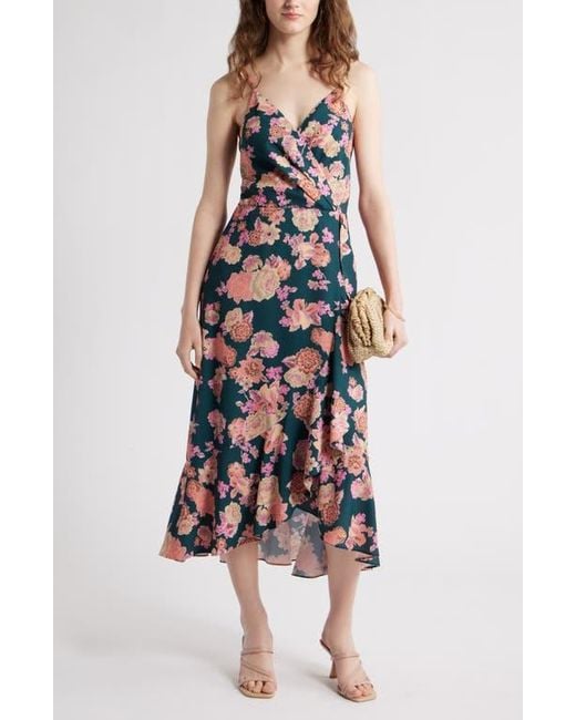 chelsea28 faux wrap midi dress Chelsea28 Faux Wrap Midi Dress