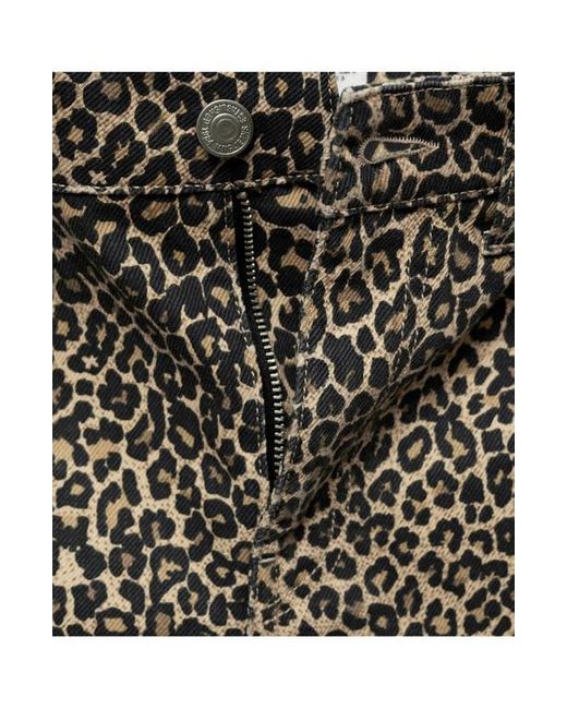 Mango Gray Leopard Print Jeans