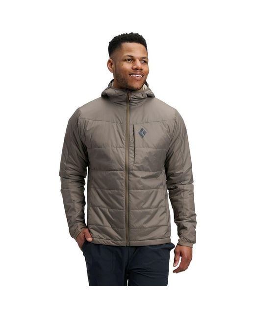 Black Diamond Gray Solution Hooded Jacket for men