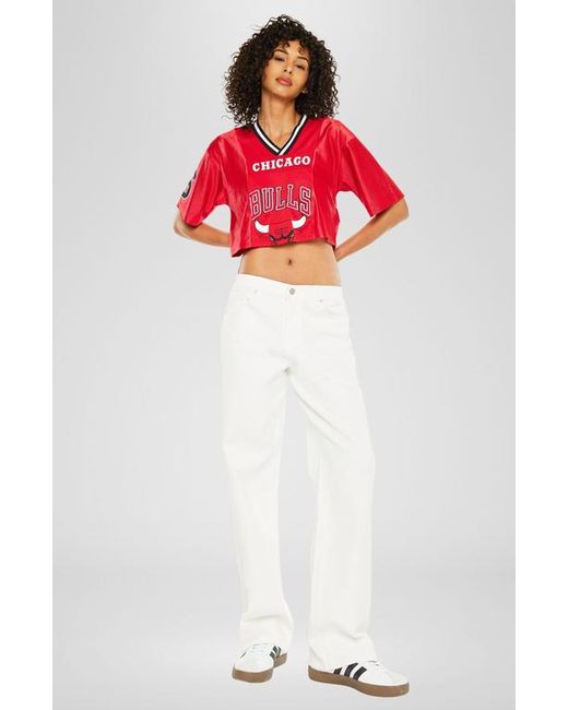 Kancan White Penny Low Slung Baggy Jeans