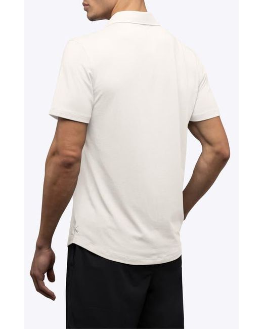 Cuts White Crossover Polo for men