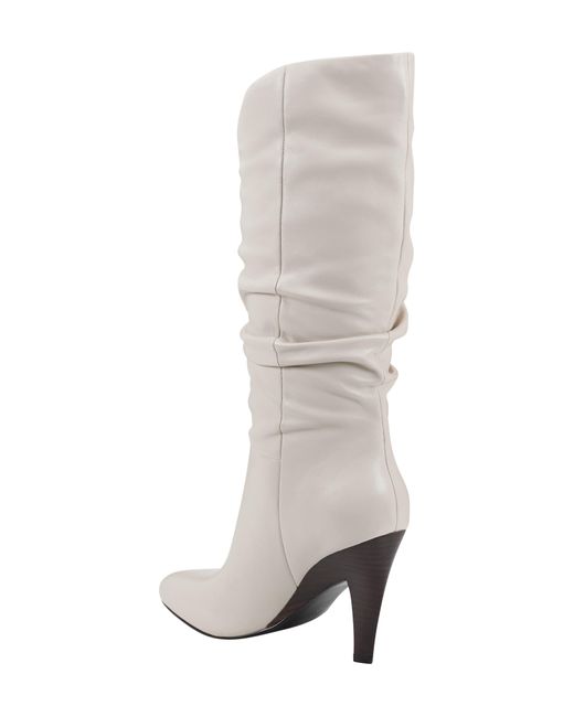 Marc Fisher Krista Slouch Stiletto Boot in White | Lyst