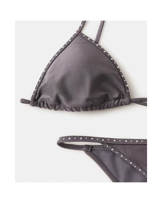 Mango Gray Studded Bikini Bottoms