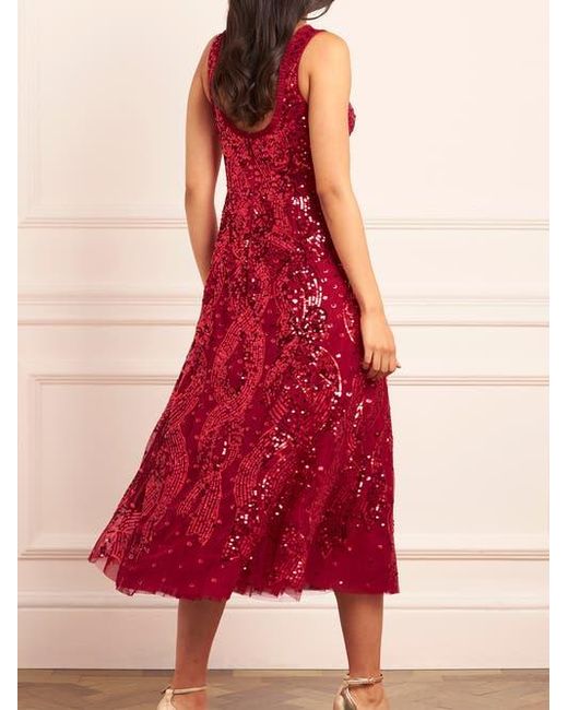 needle and thread dress red Needle & Thread Lace Pattern Long Dress w/ Tags - Red Dresses, Clothing -  WNT27257