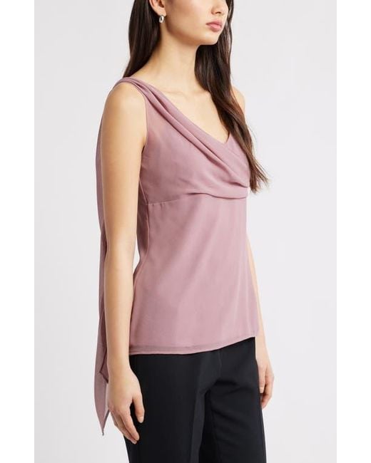 Open Edit Purple Drape Scarf Top