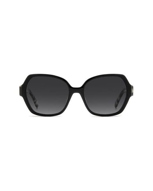 Kate Spade Black Layne 57Mm Geometric Square Sunglasses