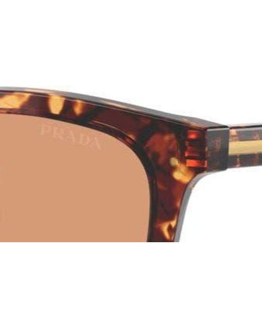 Prada Brown 55mm Pillow Sunglasses for men