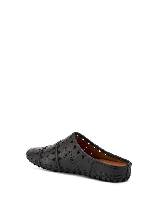 Spring Step Black Fusilade Leather Mule