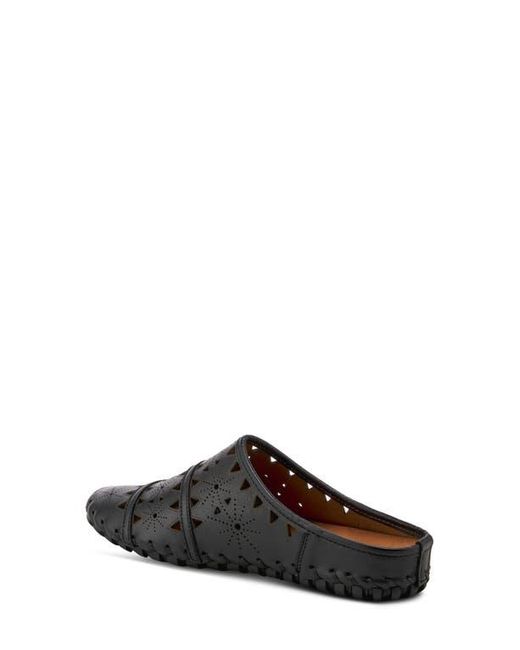 Spring Step Black Fusilade Leather Mule