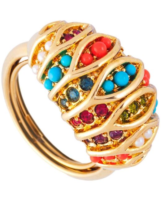 Susan Caplan 1980S Vintage D'Orlan Colourful Ring in Metallic | Lyst