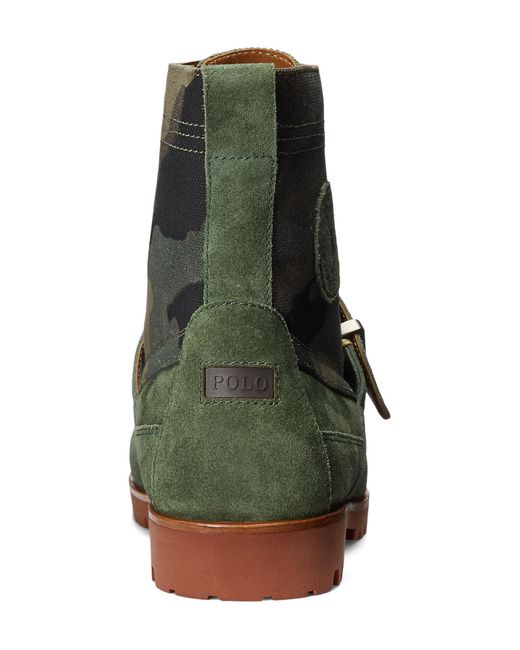 Polo Ralph Lauren Green Ranger Buckle Combat Boot for men
