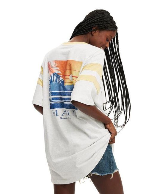 Cotton On White Super Oversized Graphic Tee