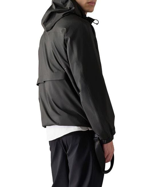 Moose Knuckles Black Knox Packable Rain Jacket for men