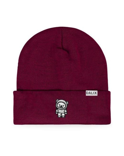 Alix Red Ice Bear Beanie for men