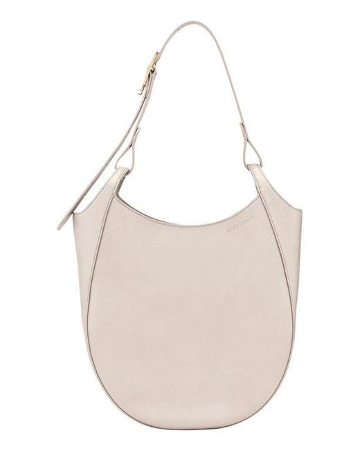 Longchamp Pink Large Le Foulonne Leather Hobo Bag