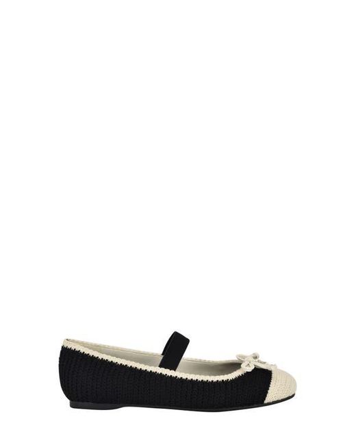 Guess White Maysa Mary Jane Cap Toe Flat