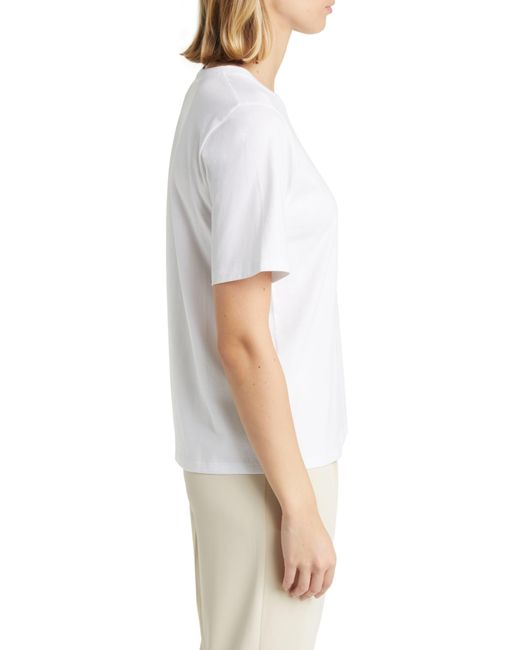 Nordstrom White Relaxed Fit Pima Cotton Crewneck T-shirt