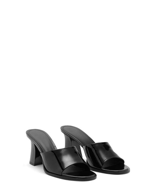 Mango Black Slide Sandal