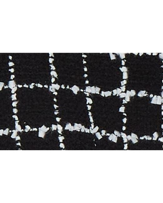 Balmain Black Square Tweed Crop Spencer Jacket