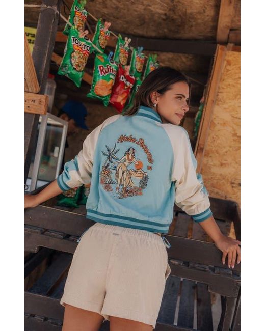 Billabong Green Dream Vacation Varsity Jacket