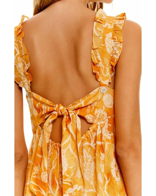 The Lazy Poet Yellow Mika Linen Nightgown At Nordstrom