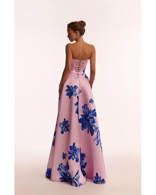 Millà Purple Dainty A-Line Maxi Dress With-Flowered Pattern