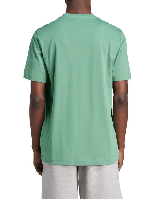 Adidas Originals Green Essentials Trefoil Embroidered Cotton T-shirt for men
