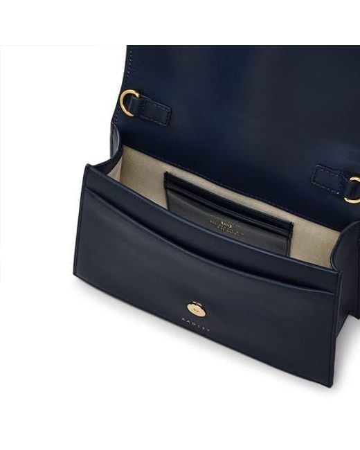 Radley Blue Kentucky Derby Ss25 Flapover Satchel Bag