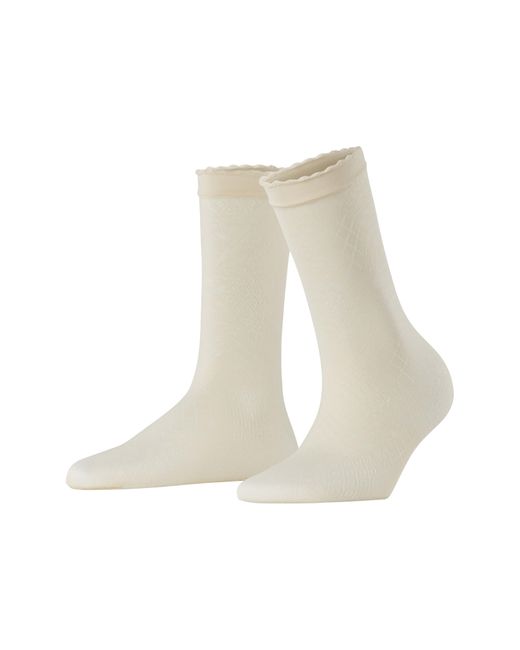 Falke White Ultra Romantic Lace Crew Socks