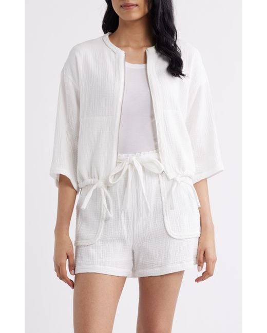 City Blues White Zip Front Jacket