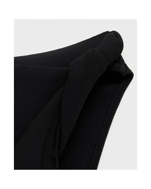 Mango Black Asymmetric Drape Top