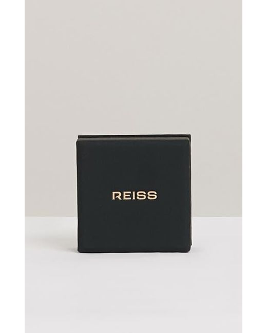 Reiss White Mia Modern Cubic Zirconia Hoop Earrings