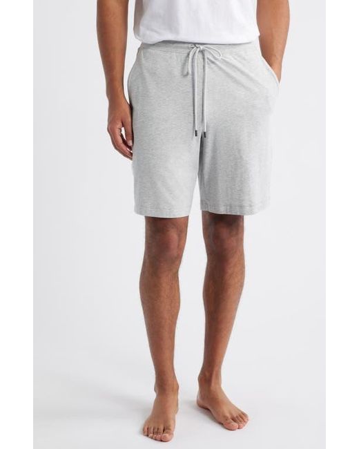 Daniel Buchler Gray Stretch Cotton & Modal Drawstring Pajama Shorts for men