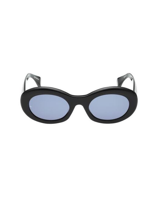 Rag & Bone Blue 51Mm Oval Sunglasses