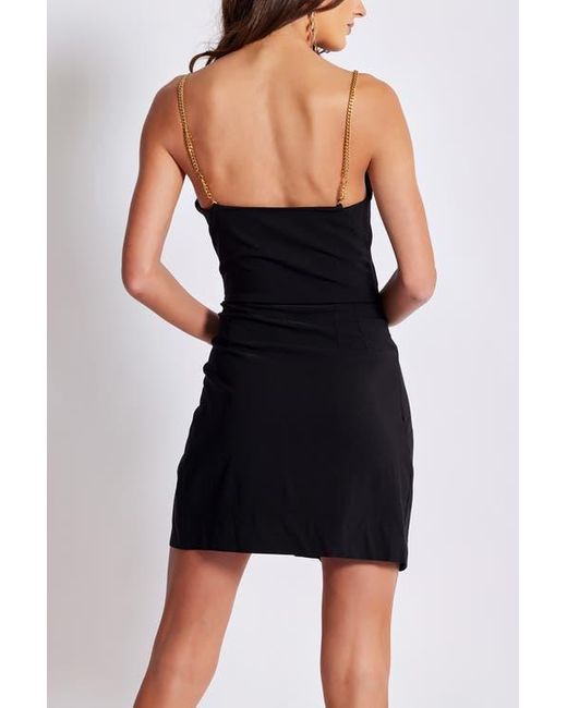 Bishop + Young Black Malone Faux Wrap Mini Dress