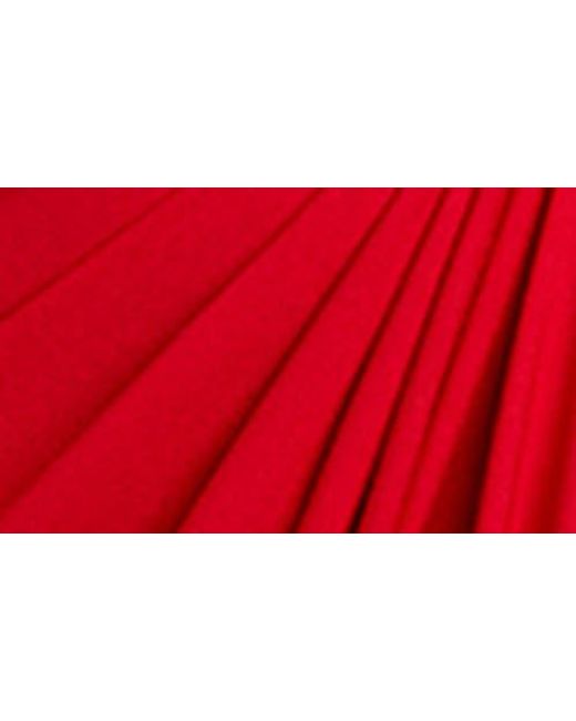 Tadashi Shoji Red Ember One-Shoulder Draped Gown