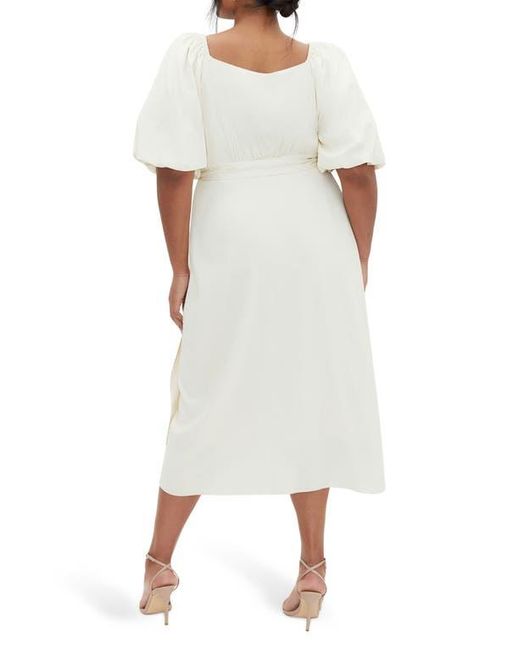 City Chic White Claudine Wrap Dress