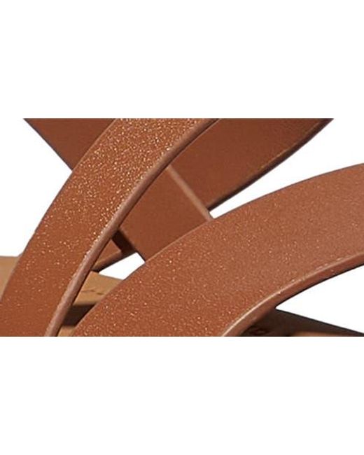 Fitflop Brown F-Mode Slingback Platform Wedge Slide Sandal