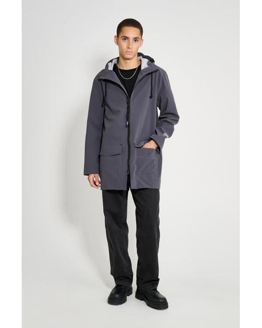 Stutterheim Blue Stockholm Patch Matte Raincoat